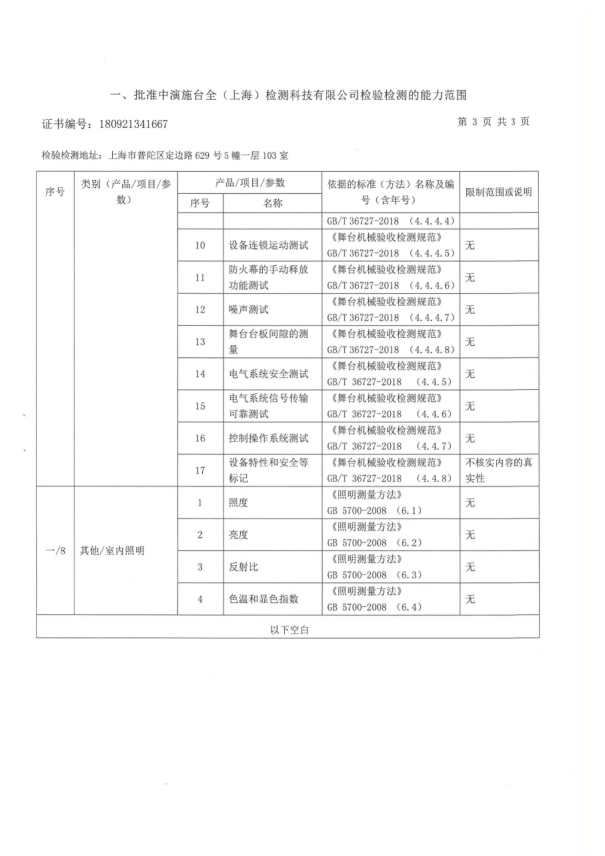 检测能力范围